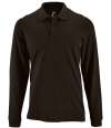 02087 Perfect LS SOL'S Perfect Long Sleeve Piqué Polo Shirt Black colour image